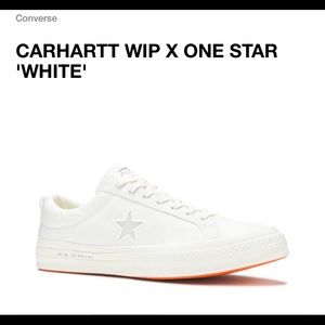 LIMITED EDITION : Women’s White WIP Carhartt Converse Size 8